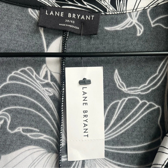 New Lane Bryant Polo Wrap Spring Lily Midi Dress 7X Matte Jersey Long Sleeve - Picture 7 of 15